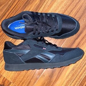 Black on Black Suede Reebok